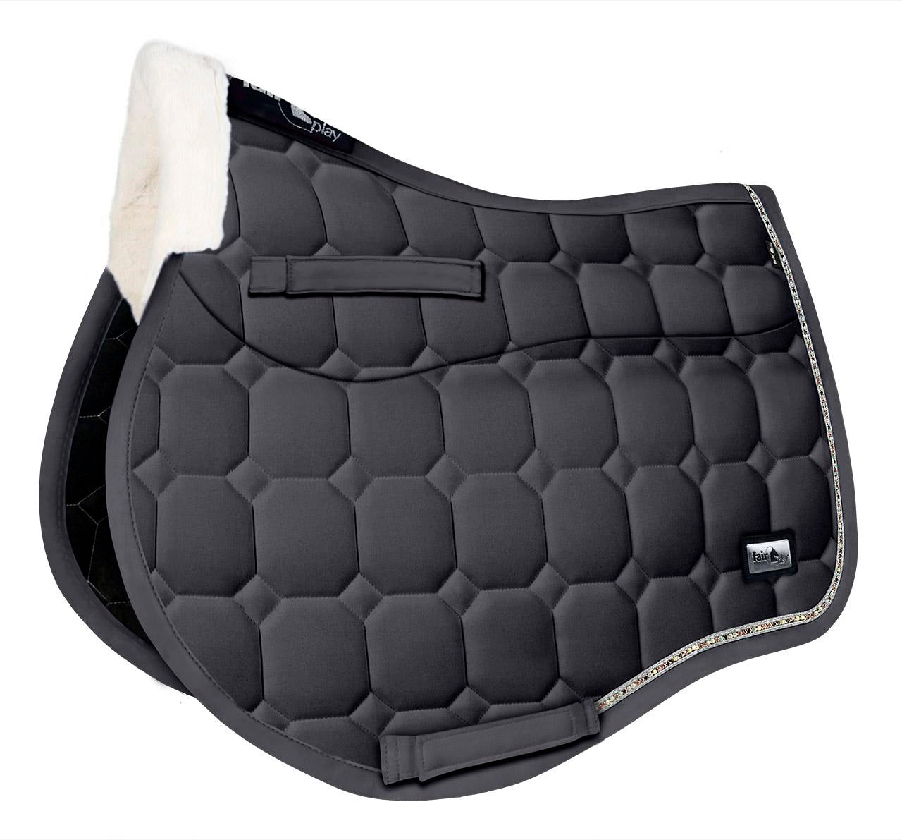 Fair Play "Ammolite" Grey Built - In Half Pad Saddle Pad - Fair Play - Equiluxe Tack