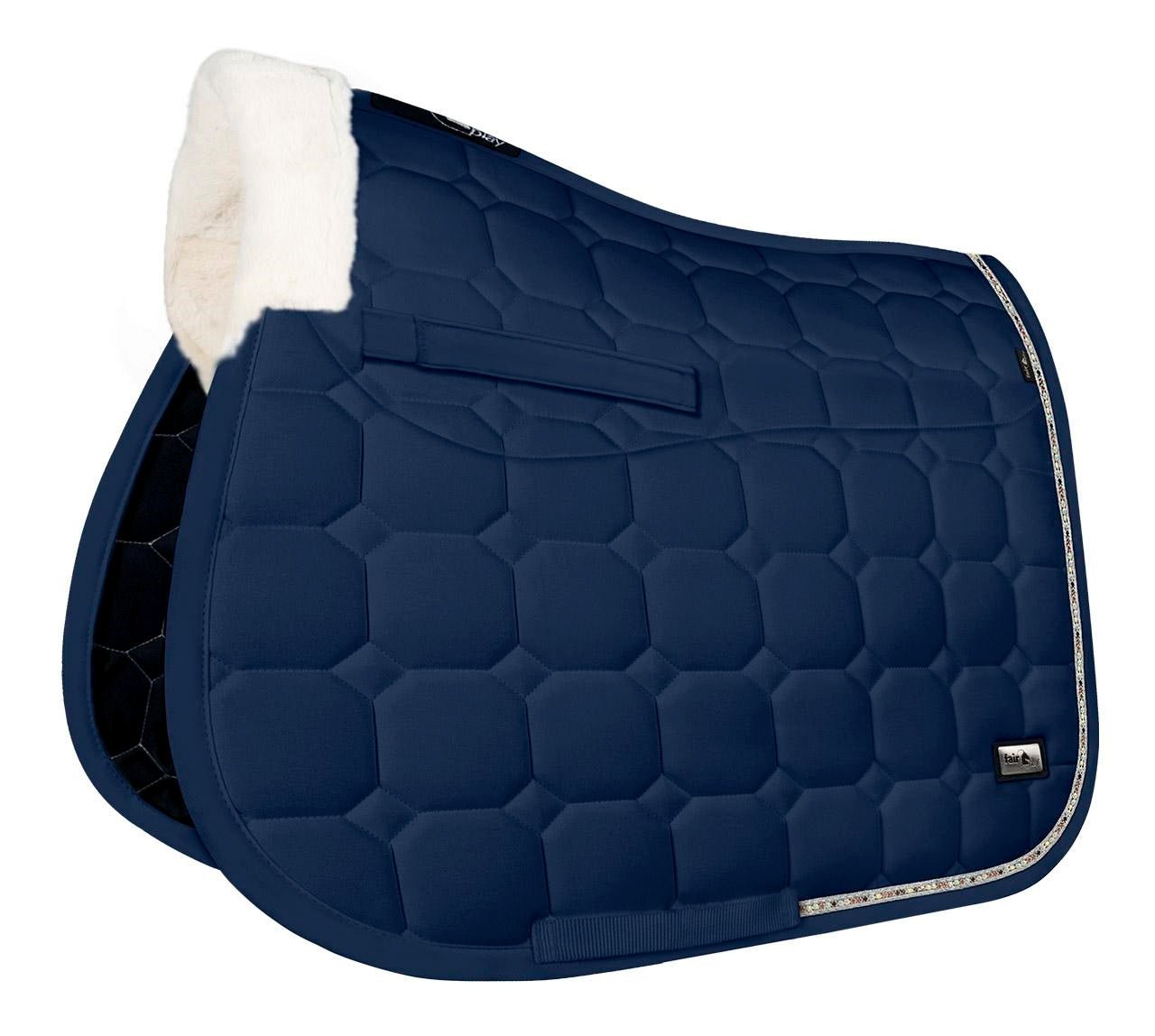 Fair Play "Ammolite" Navy Built - In Half Pad Saddle Pad - Fair Play - Equiluxe Tack