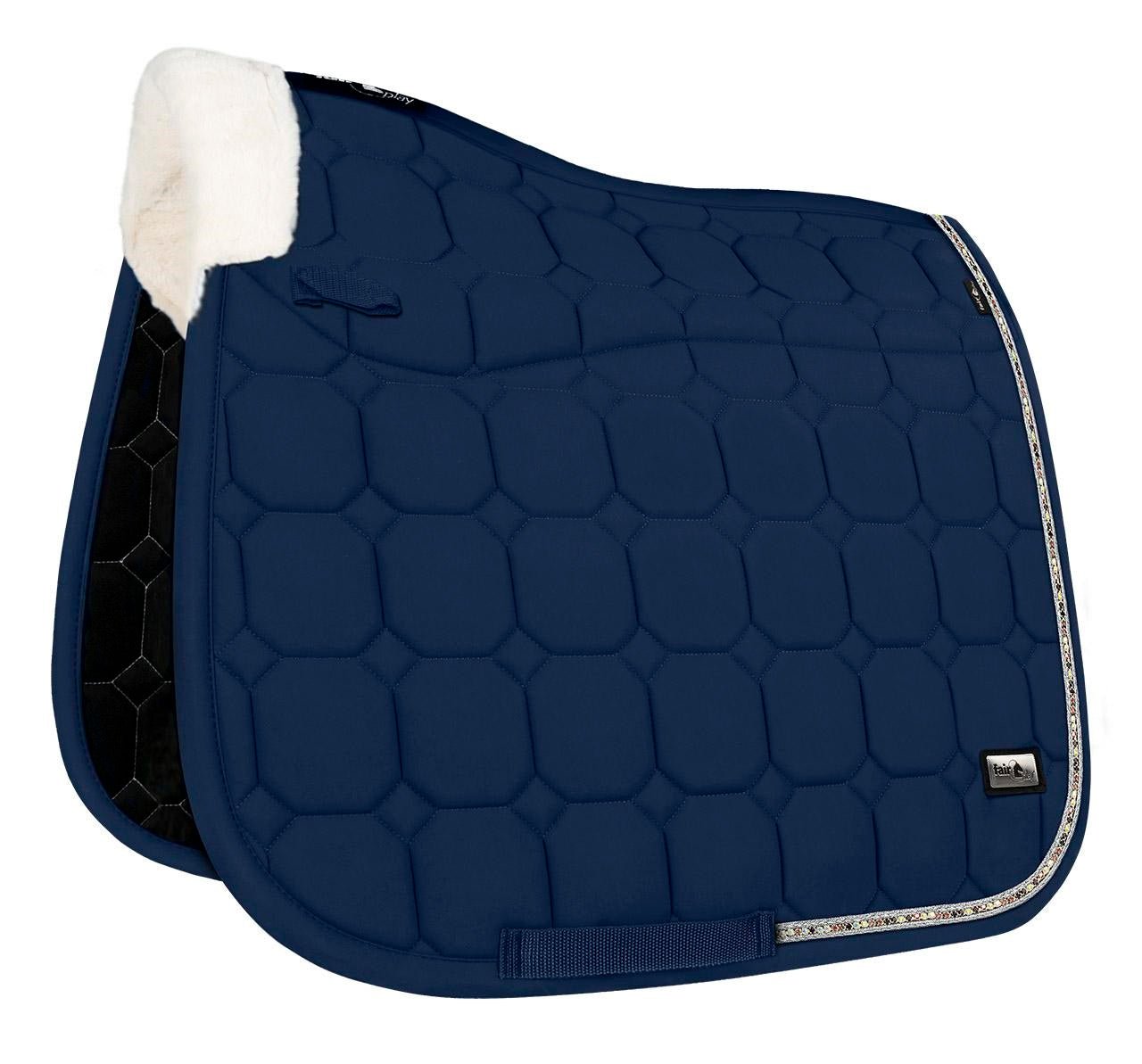 Fair Play "Ammolite" Navy Built - In Half Pad Saddle Pad - Fair Play - Equiluxe Tack