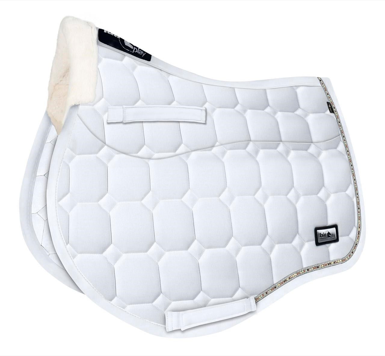 Fair Play "Ammolite" White Built - In Half Pad Saddle Pad - Fair Play - Equiluxe Tack