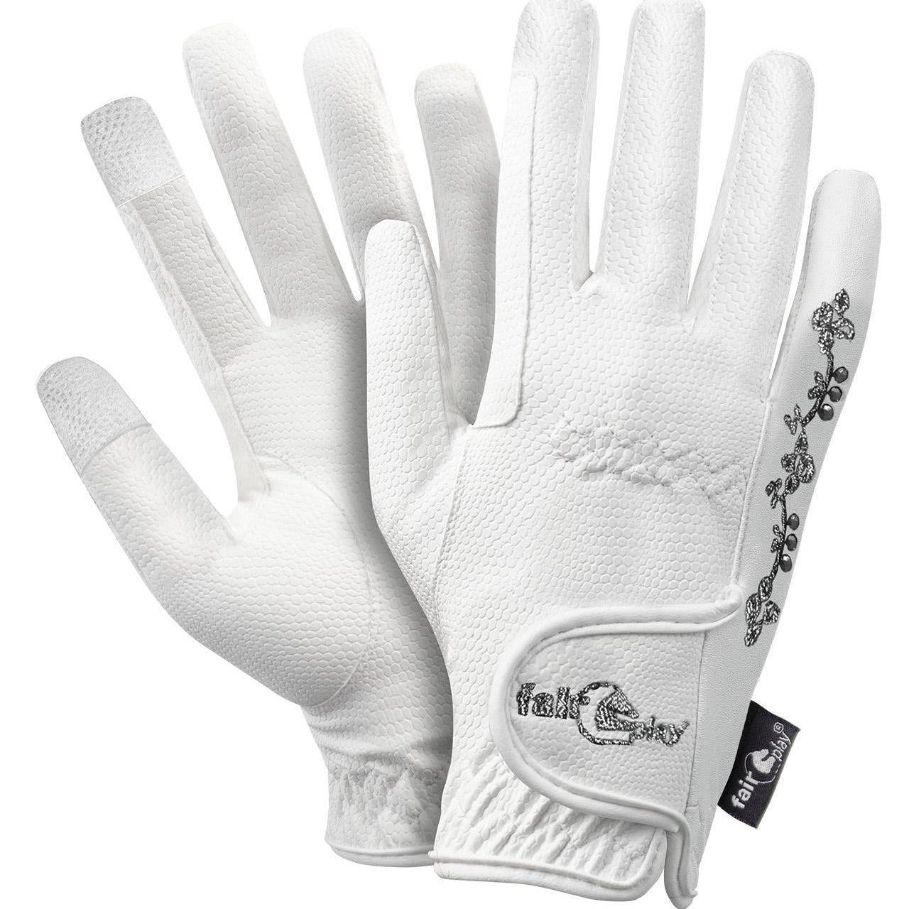 Fair Play "Asti Fleur" Leather & Crystal Riding Gloves - Fair Play - Equiluxe Tack