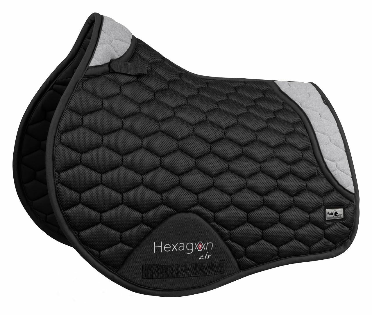 Fair Play Black & Grey "Hexagon Air Mesh" Jump & Dressage Pad - Fair Play - Equiluxe Tack