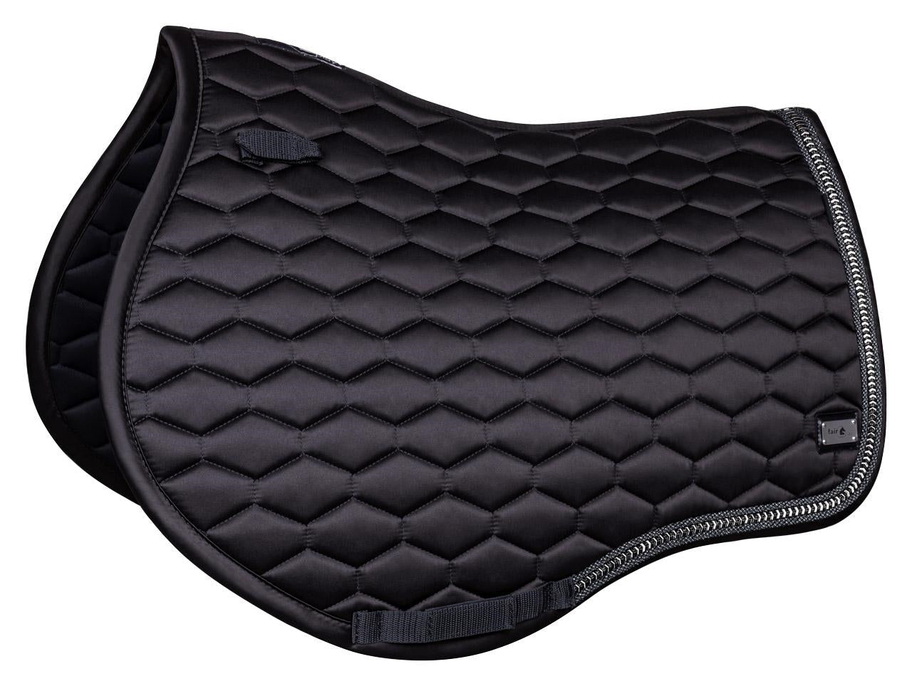 Fair Play Black "Hexagon Arrow" Jump & Dressage Saddle Pad - Fair Play - Equiluxe Tack