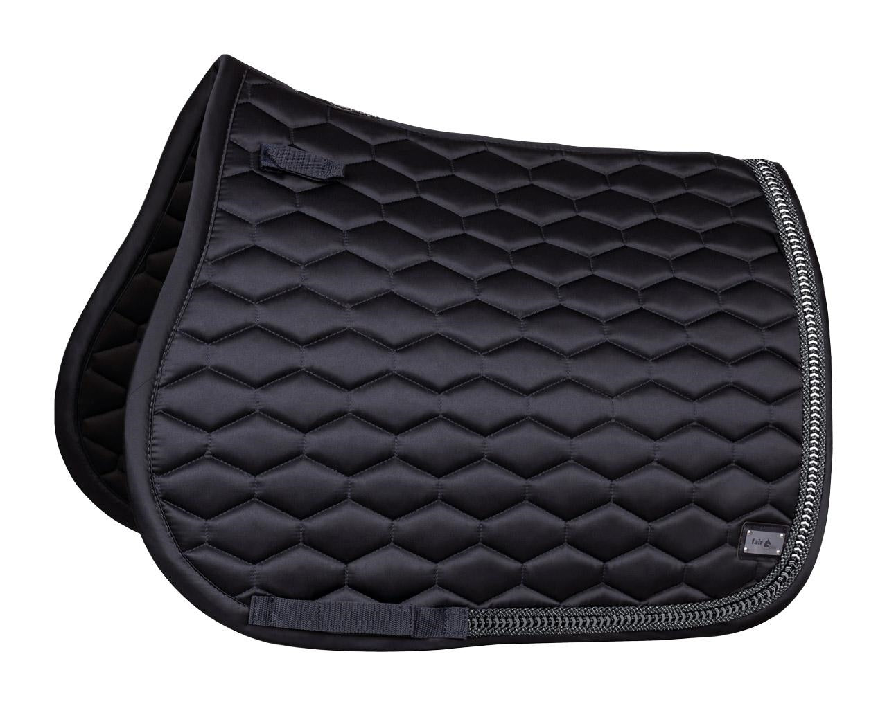 Fair Play Black "Hexagon Arrow" Jump & Dressage Saddle Pad - Fair Play - Equiluxe Tack