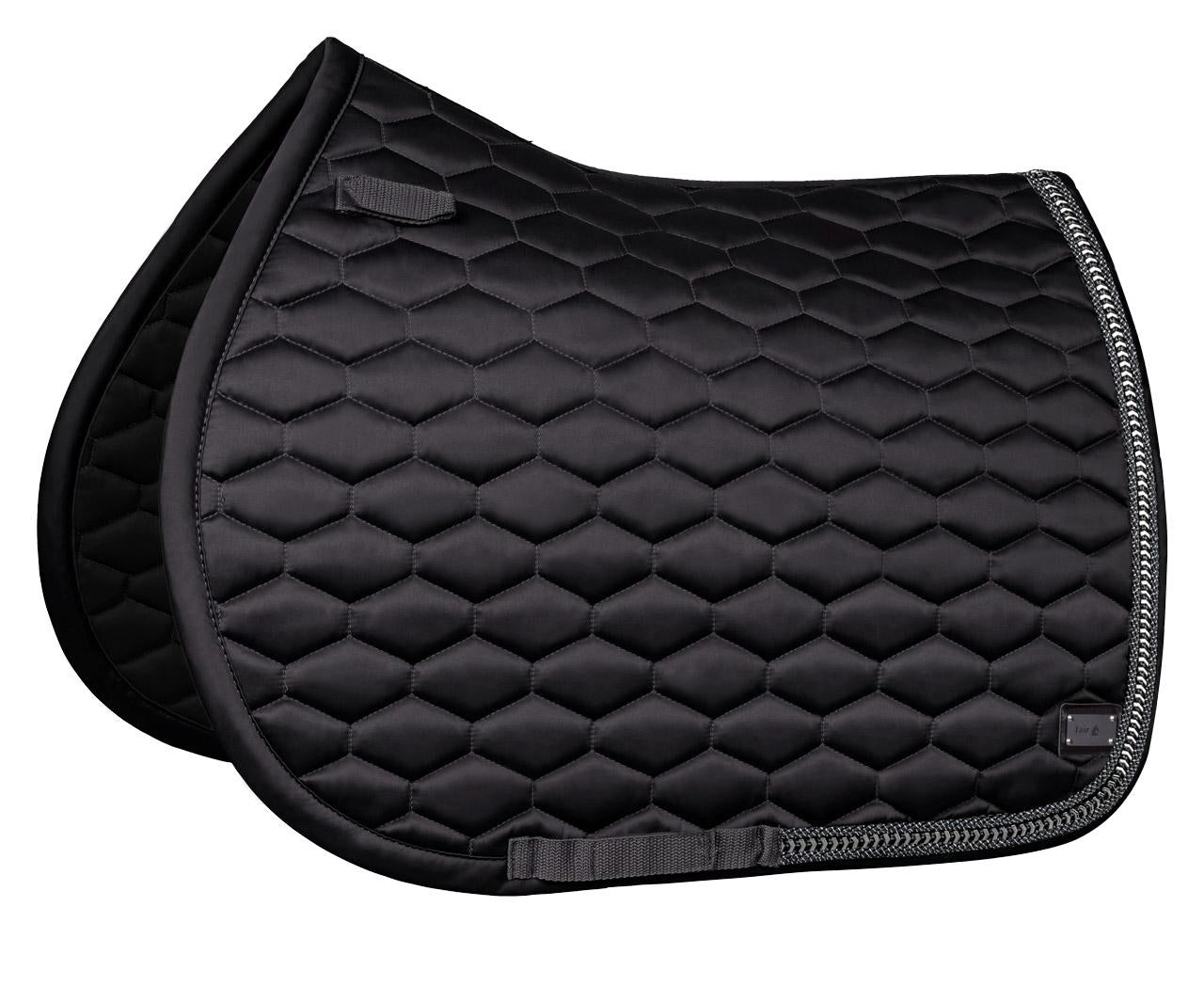 Fair Play Black "Hexagon Arrow" Jump & Dressage Saddle Pad - Fair Play - Equiluxe Tack