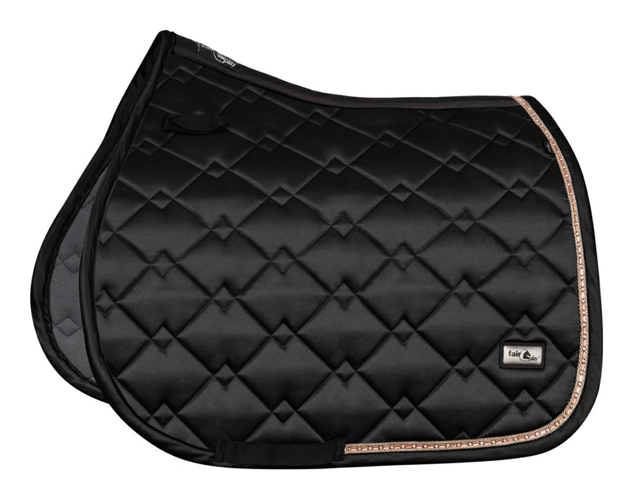 Fair Play Black Rose Gold "Azuryt Ceramic" Jump & Dressage Saddle Pad - Fair Play - Equiluxe Tack