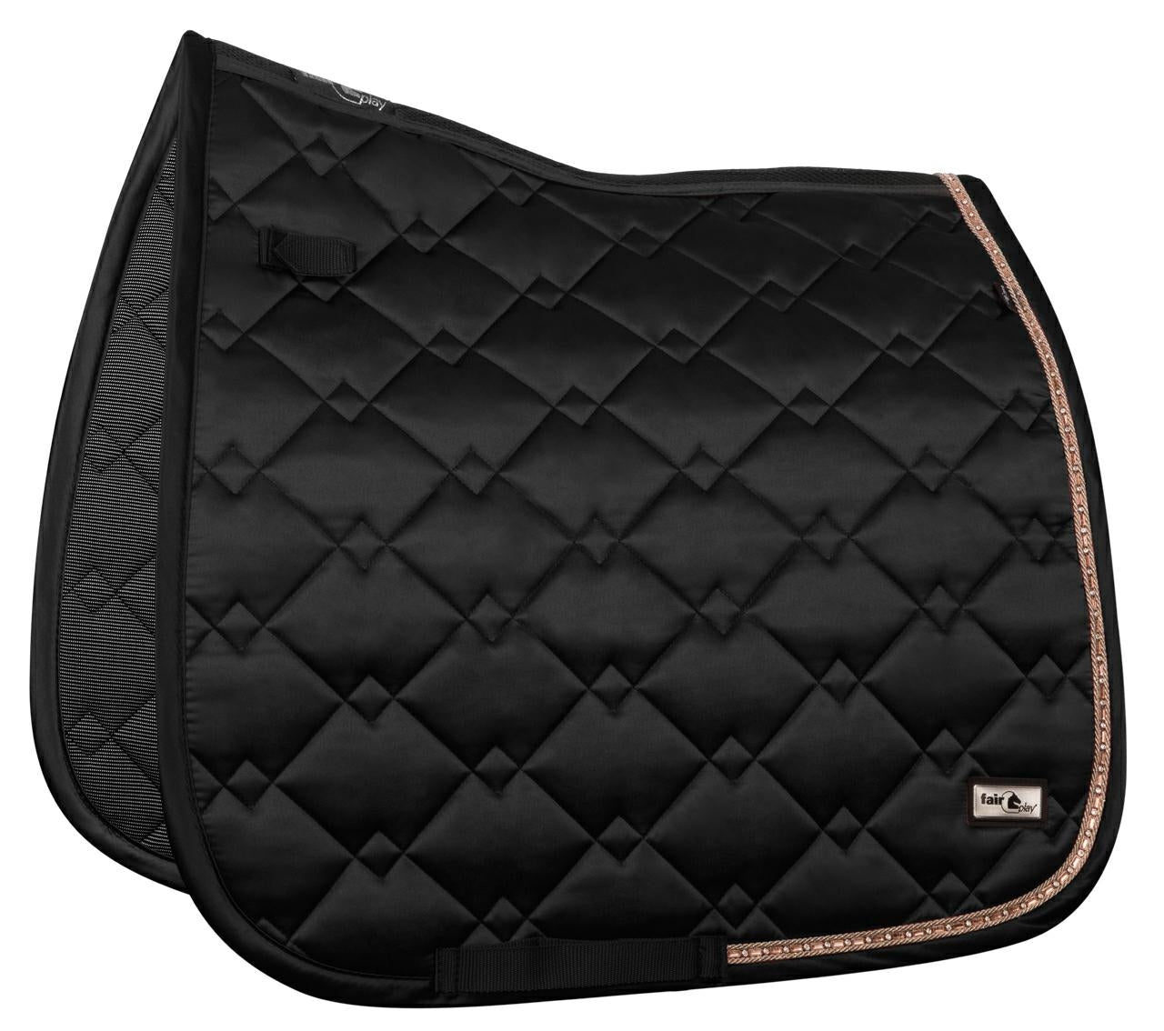 Fair Play Black Rose Gold "Azuryt Ceramic" Jump & Dressage Saddle Pad - Fair Play - Equiluxe Tack