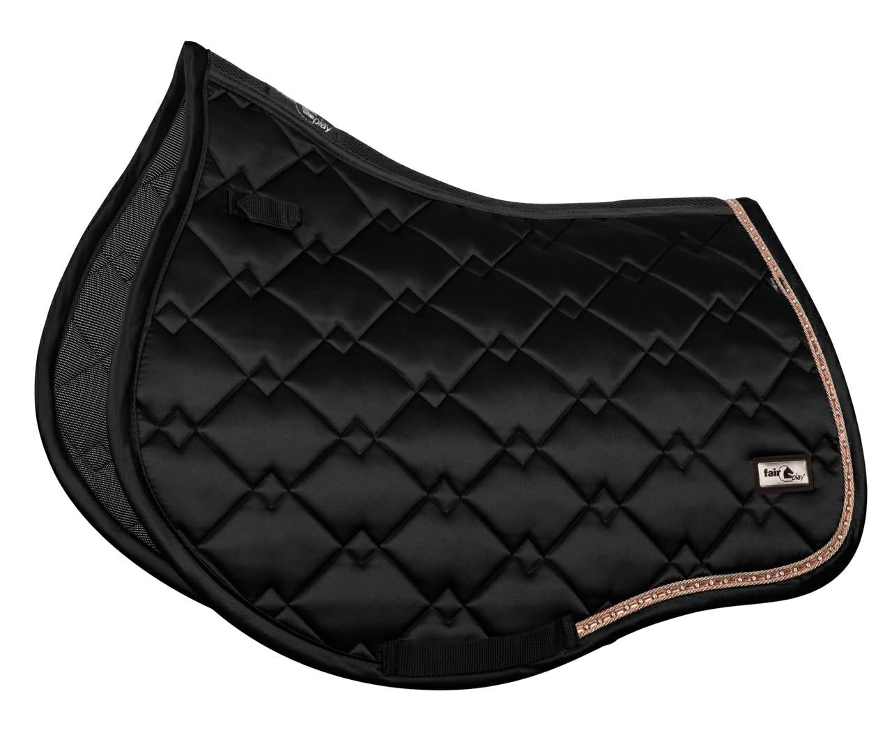 Fair Play Black Rose Gold "Azuryt Ceramic" Jump & Dressage Saddle Pad - Fair Play - Equiluxe Tack