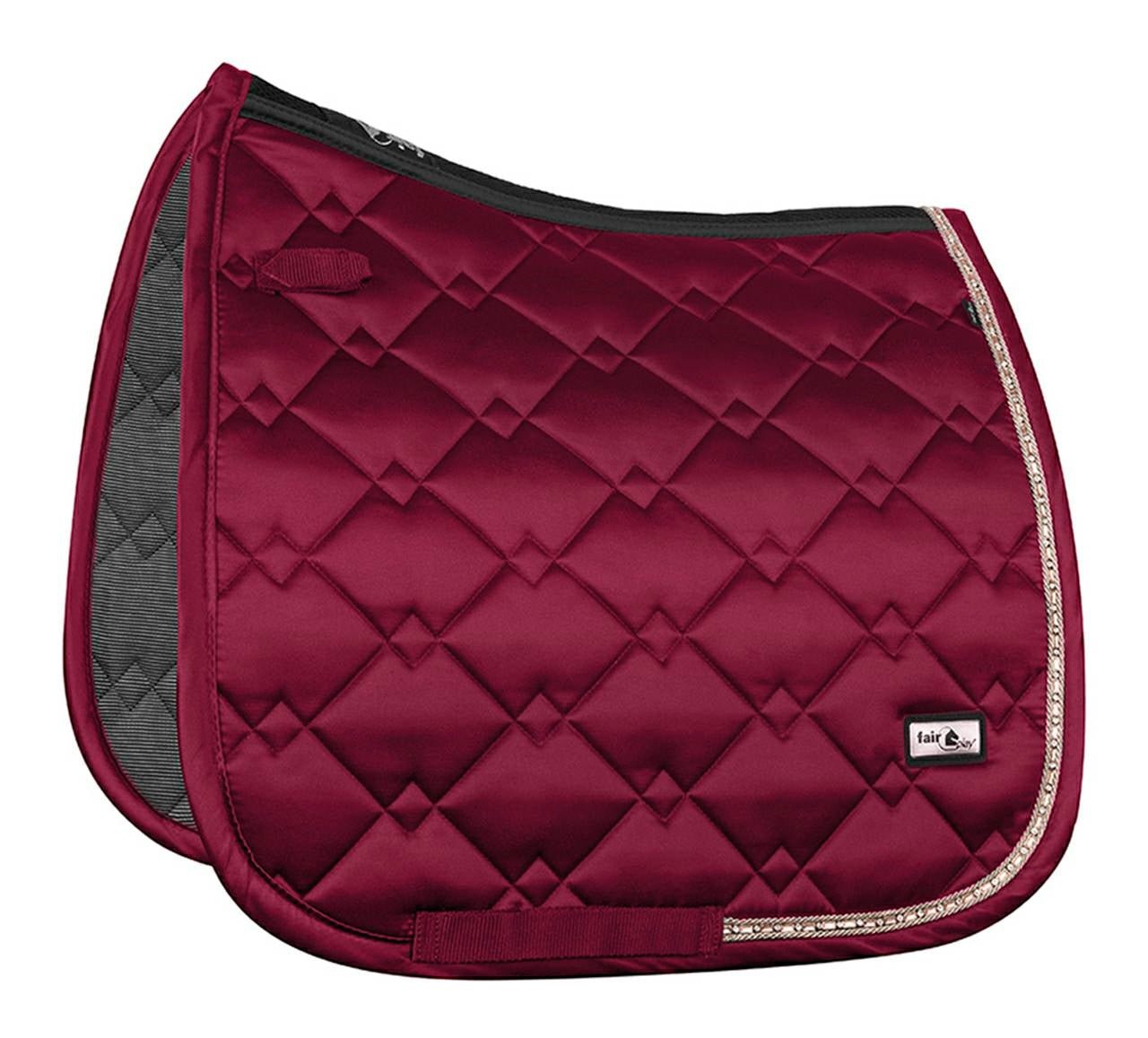 Fair Play Burgundy Rose Gold "Azuryt Ceramic" Jump & Dressage Saddle Pad - Fair Play - Equiluxe Tack