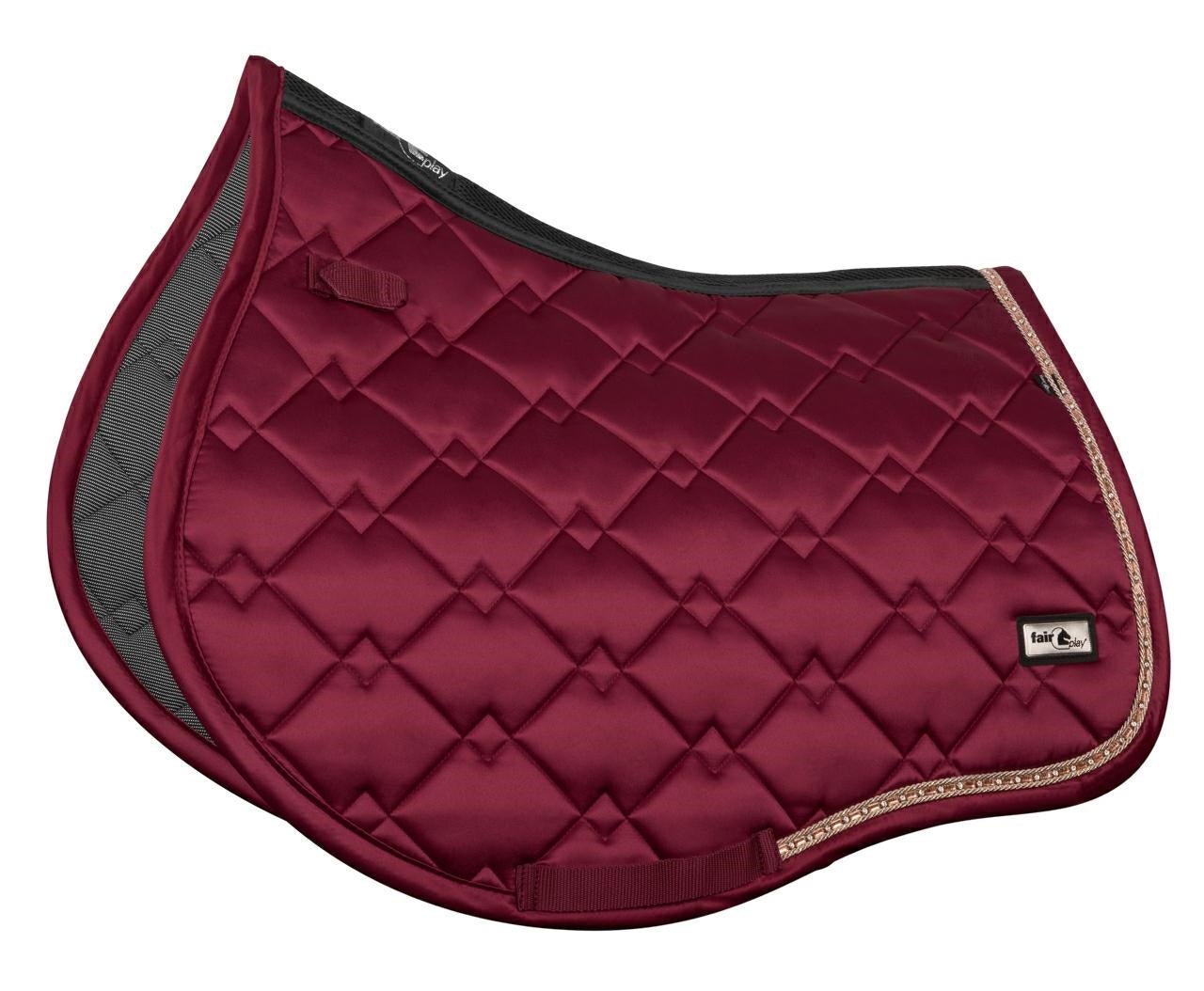 Fair Play Burgundy Rose Gold "Azuryt Ceramic" Jump & Dressage Saddle Pad - Fair Play - Equiluxe Tack