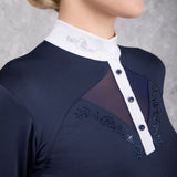 Fair Play "Cathrine" Long Sleeve Mesh & Crystal Show Shirt - Fair Play - Equiluxe Tack