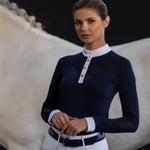 Fair Play "Cathrine" Long Sleeve Mesh & Crystal Show Shirt - Fair Play - Equiluxe Tack