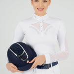 Fair Play "Cathrine" Long Sleeve Mesh & Crystal Show Shirt - Fair Play - Equiluxe Tack