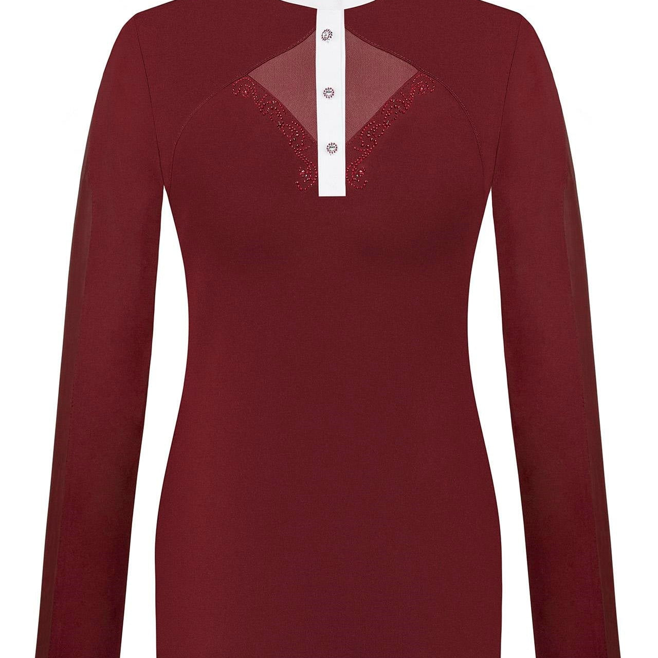 Fair Play "Cathrine" Long Sleeve Mesh & Crystal Show Shirt - Fair Play - Equiluxe Tack