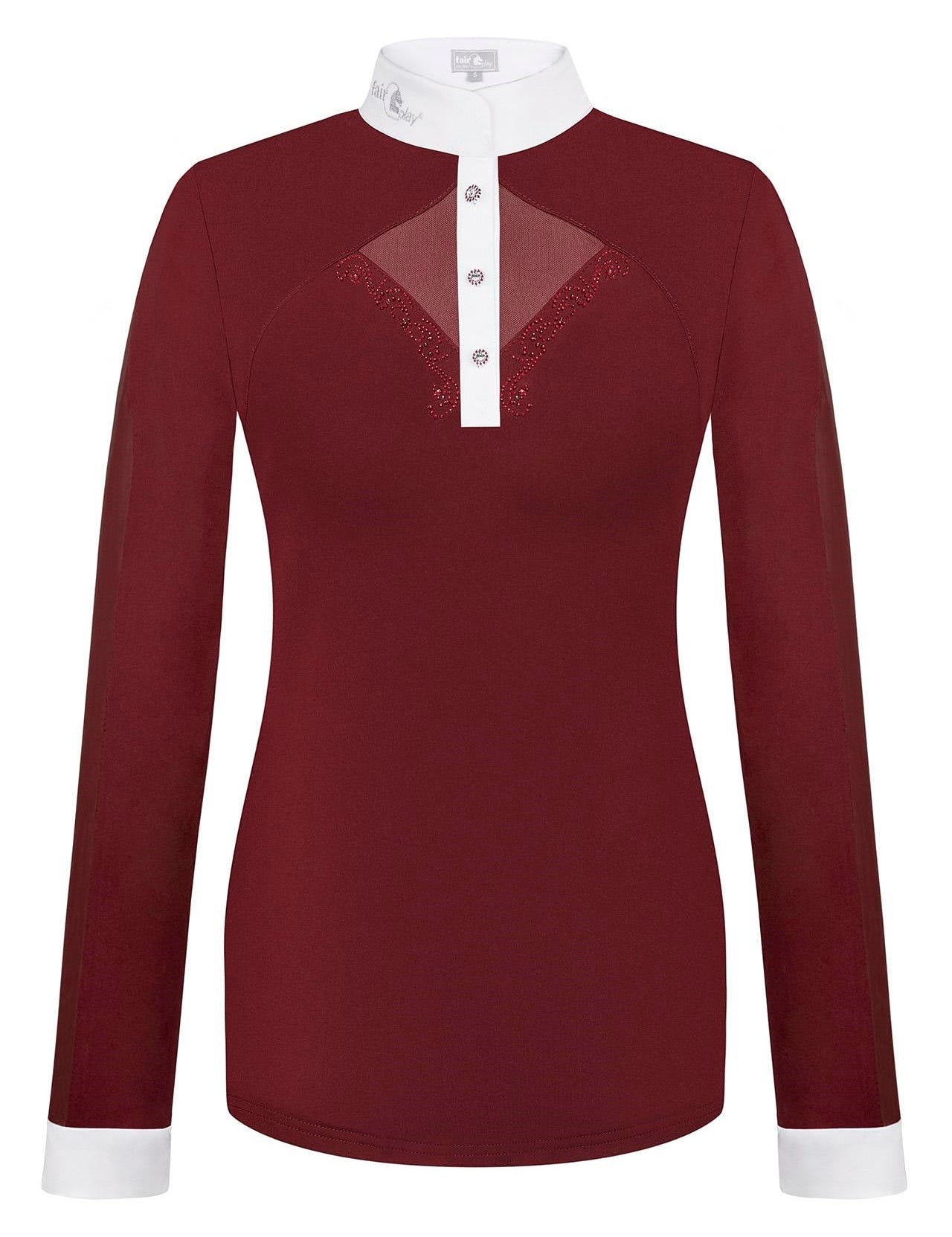 Fair Play "Cathrine" Long Sleeve Mesh & Crystal Show Shirt - Fair Play - Equiluxe Tack
