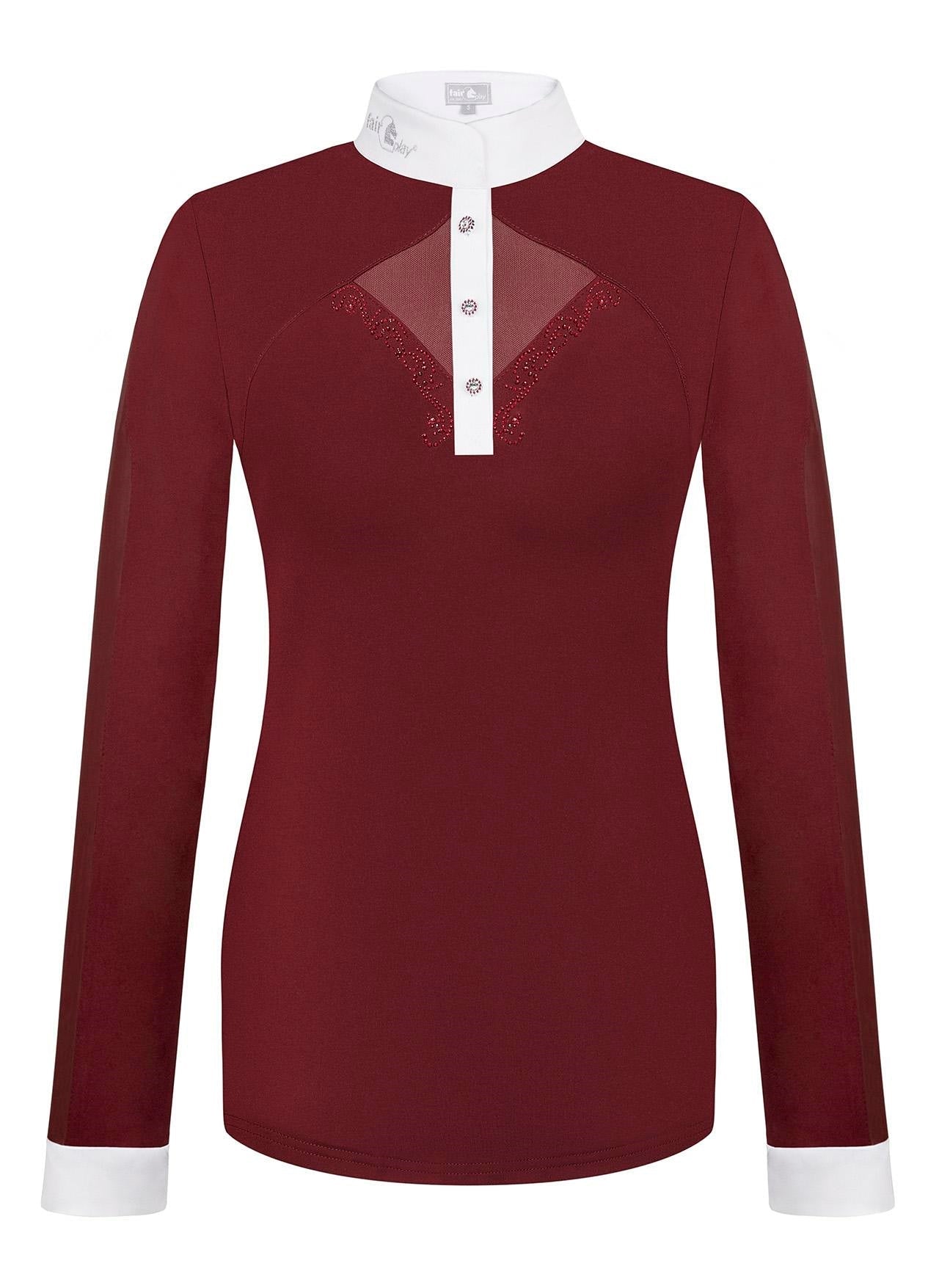 Fair Play "Cathrine" Long Sleeve Mesh & Crystal Show Shirt - Fair Play - Equiluxe Tack