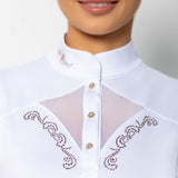 Fair Play "Cathrine" Rose Gold Mesh Short Sleeve Show Shirt - Fair Play - Equiluxe Tack