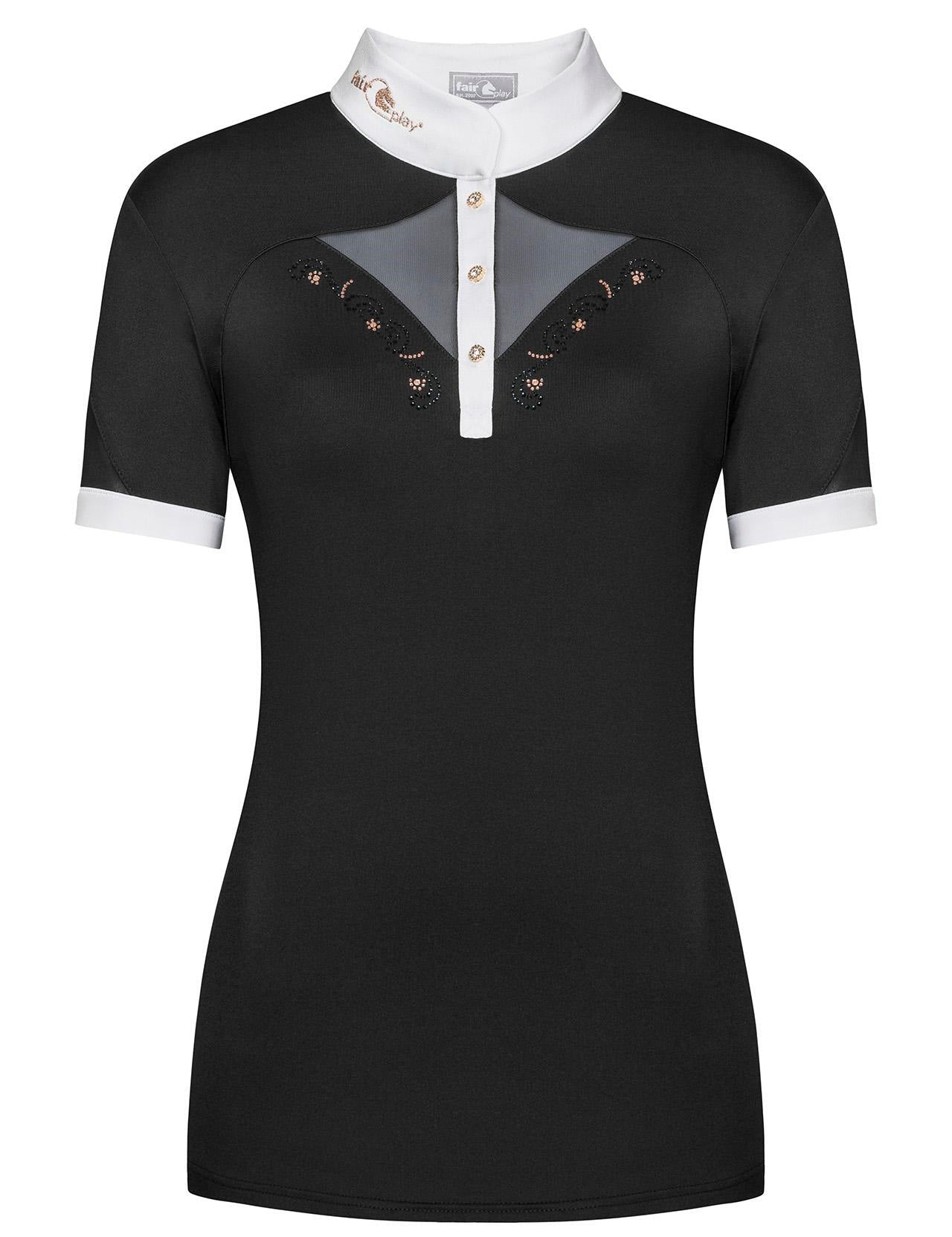 Fair Play "Cathrine" Rose Gold Mesh Short Sleeve Show Shirt - Fair Play - Equiluxe Tack