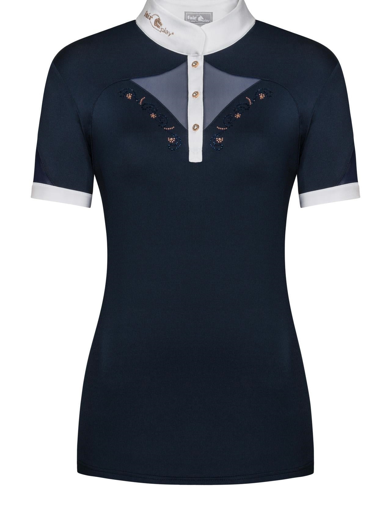Fair Play "Cathrine" Rose Gold Mesh Short Sleeve Show Shirt - Fair Play - Equiluxe Tack
