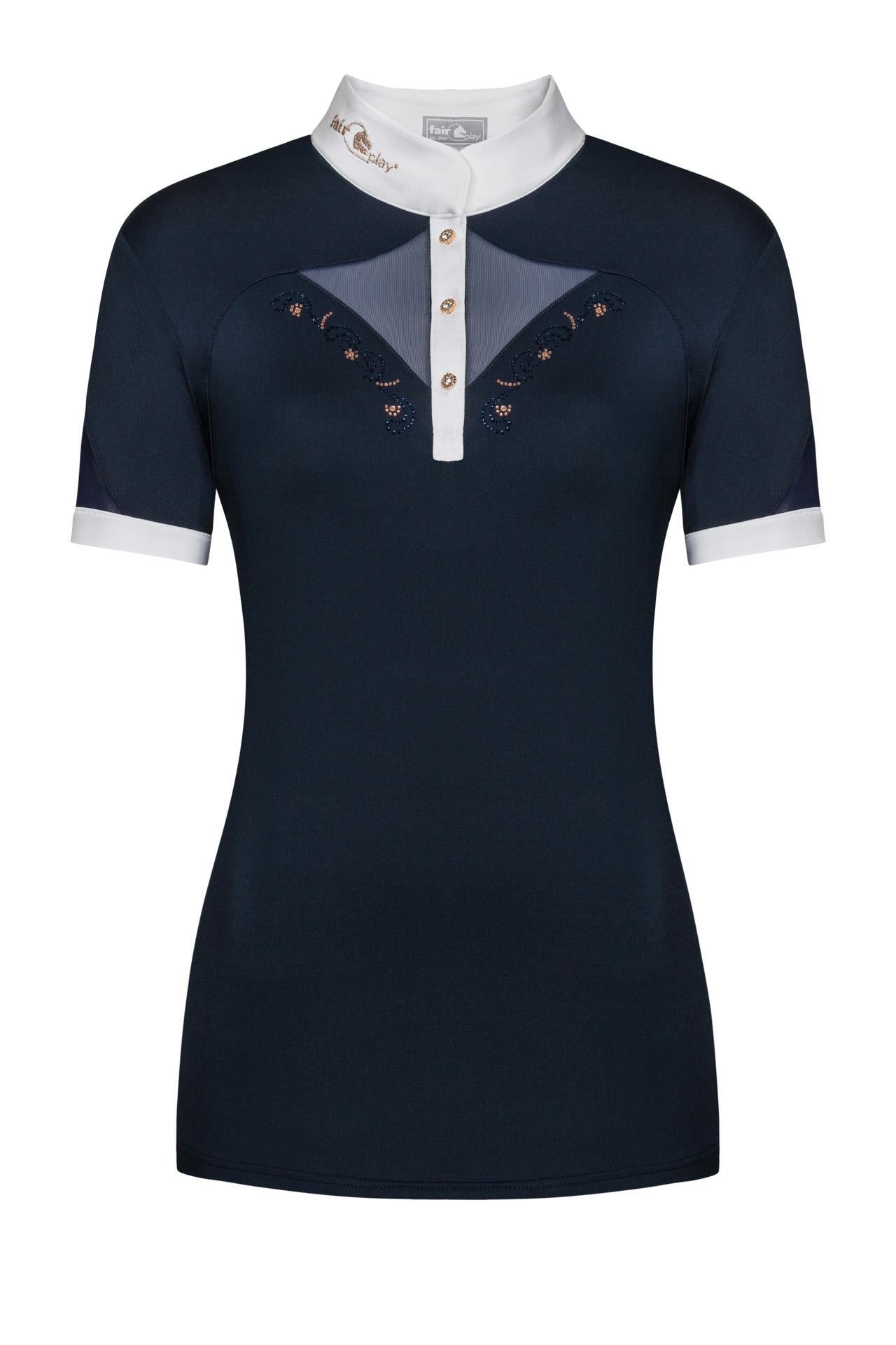 Fair Play "Cathrine" Rose Gold Mesh Short Sleeve Show Shirt - Fair Play - Equiluxe Tack