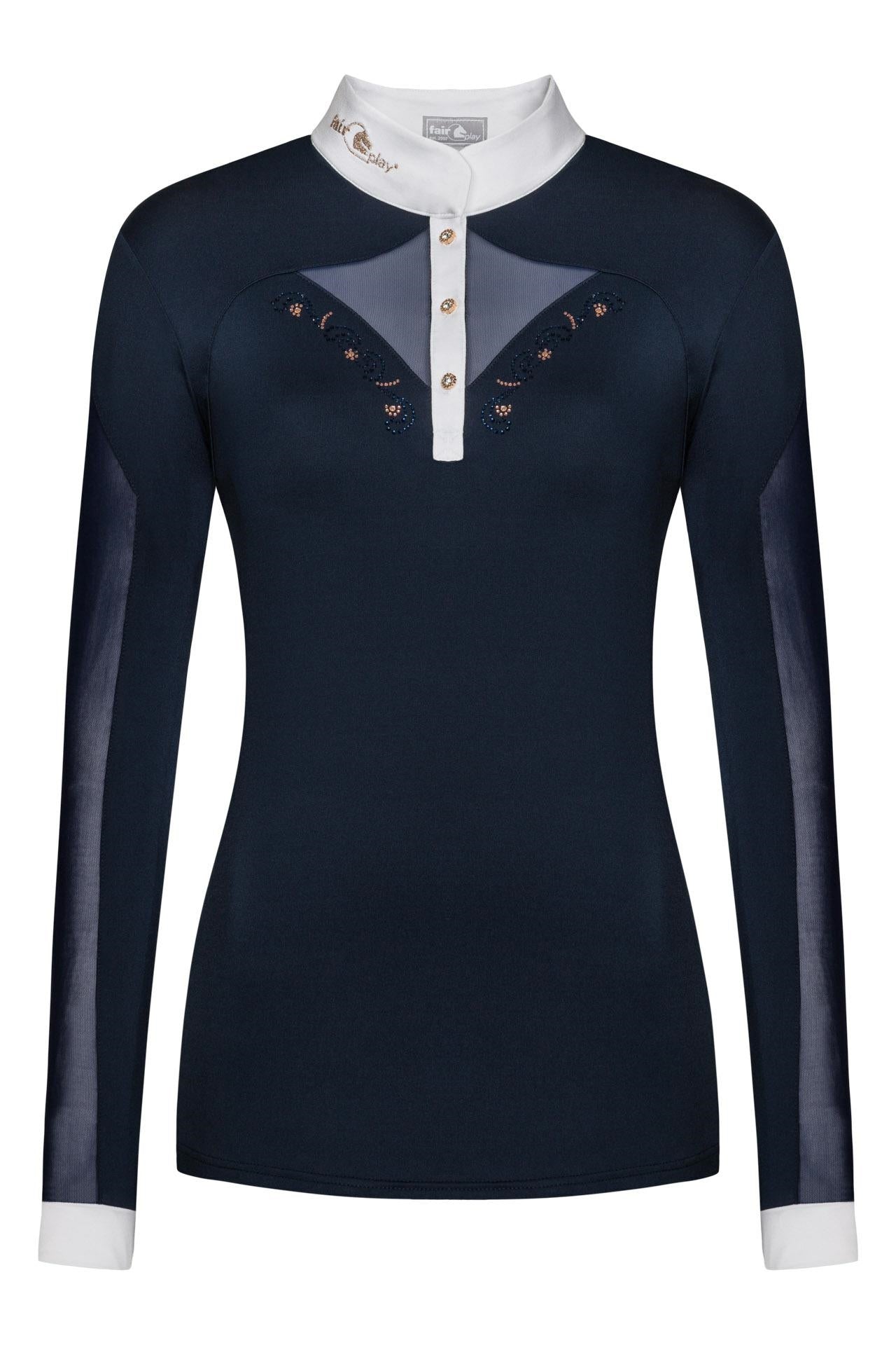 Fair Play "Cathrine" Rose Gold & Mesh Show Shirt - Fair Play - Equiluxe Tack