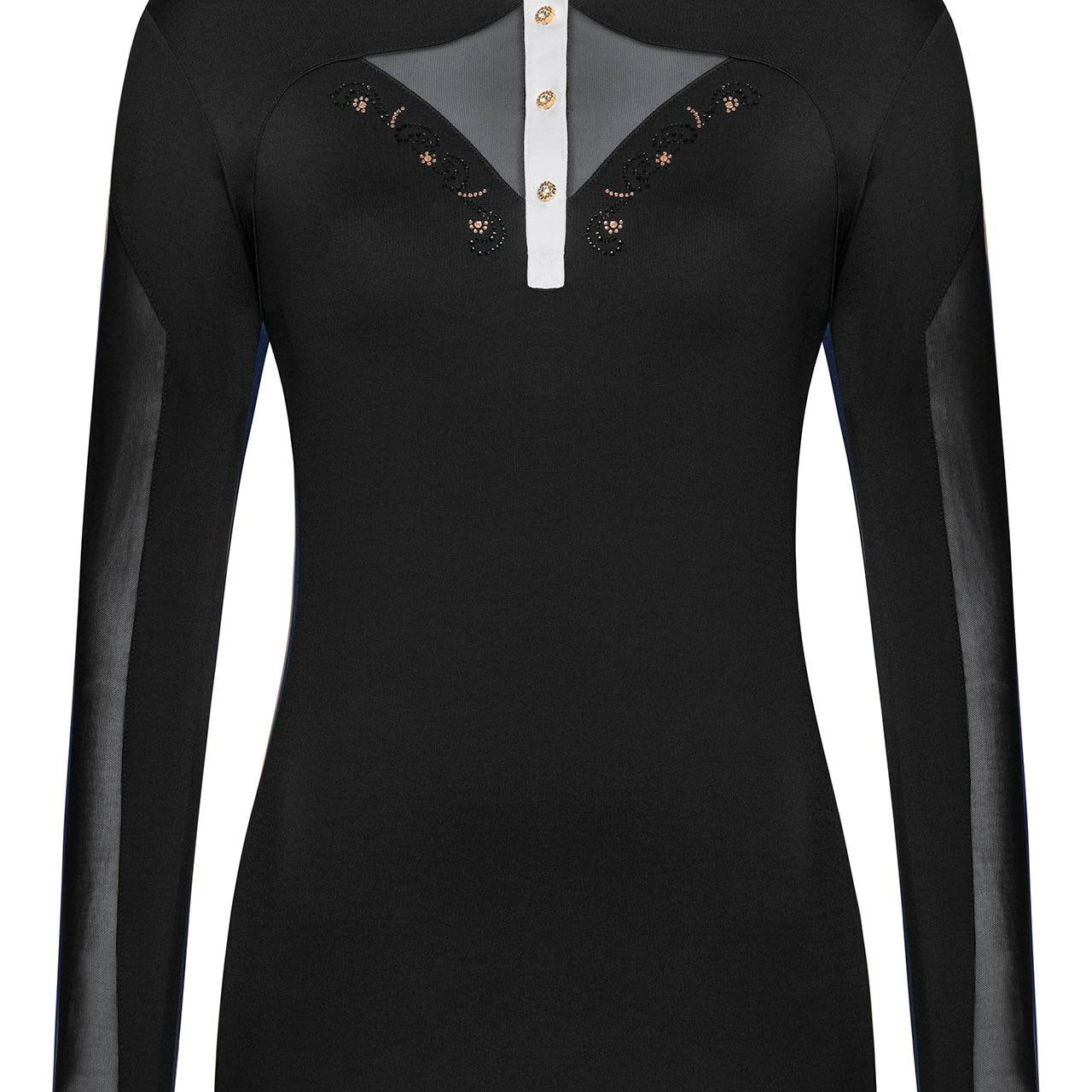 Fair Play "Cathrine" Rose Gold & Mesh Show Shirt - Fair Play - Equiluxe Tack