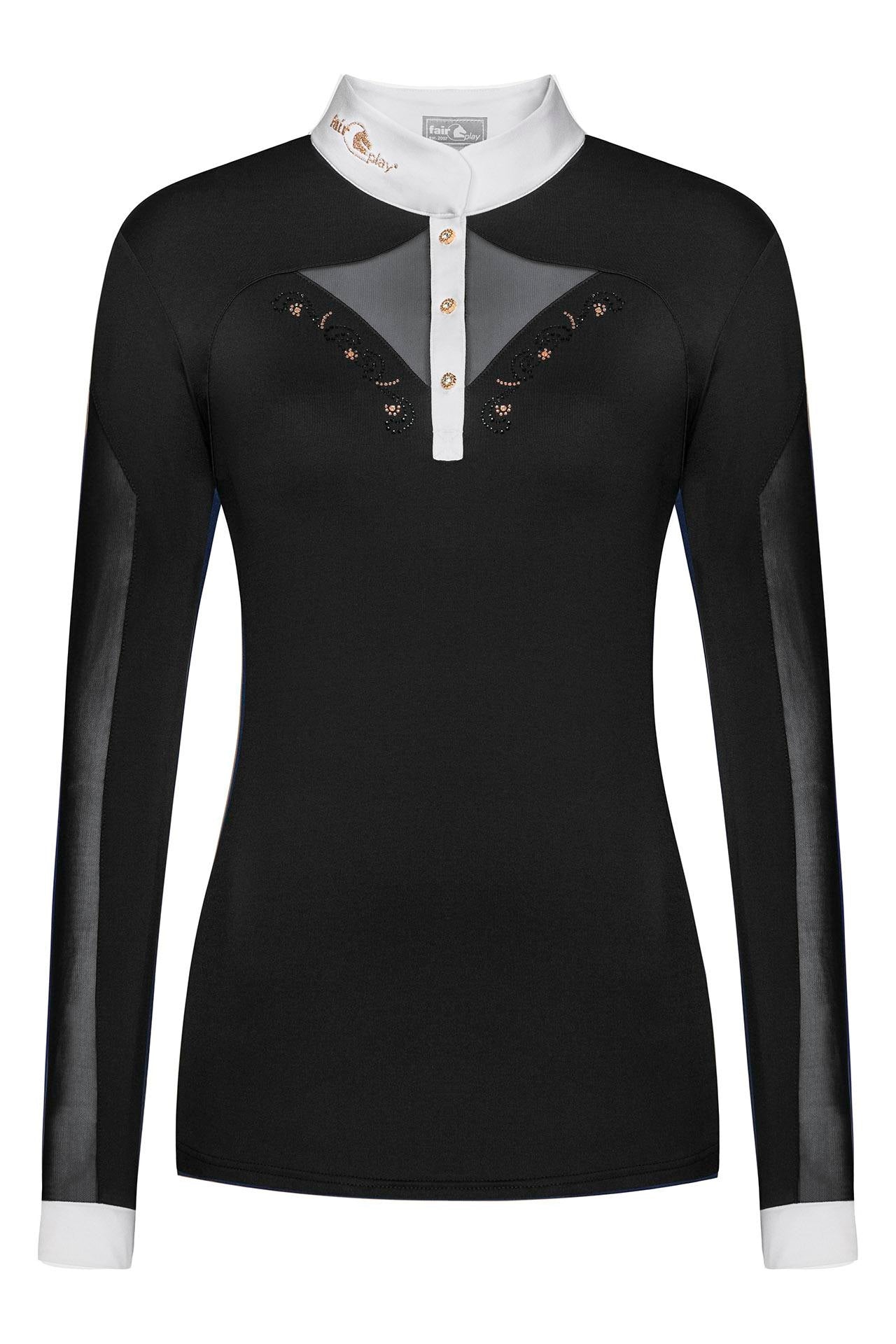 Fair Play "Cathrine" Rose Gold & Mesh Show Shirt - Fair Play - Equiluxe Tack