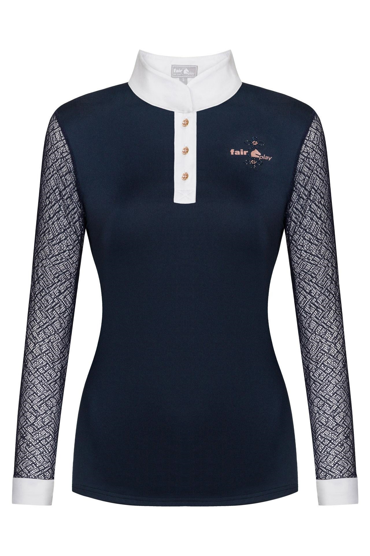 Fair Play "Cecile" Lace Long Sleeve Rose Gold Show Shirt - Fair Play - Equiluxe Tack