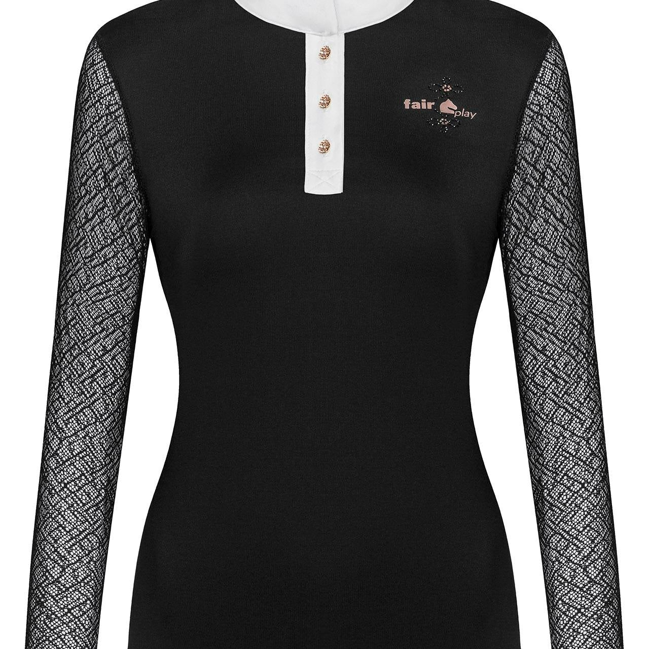 Fair Play "Cecile" Lace Long Sleeve Rose Gold Show Shirt - Fair Play - Equiluxe Tack