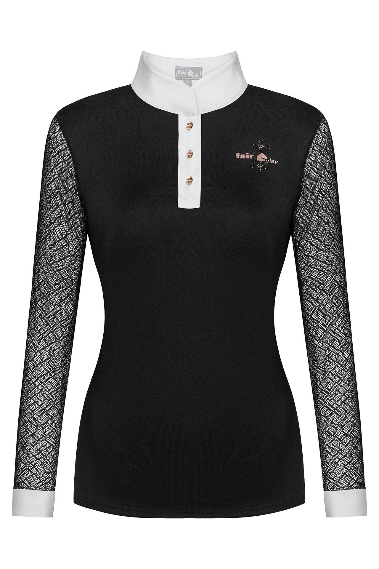 Fair Play "Cecile" Lace Long Sleeve Rose Gold Show Shirt - Fair Play - Equiluxe Tack