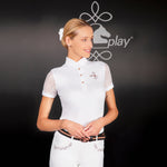 Fair Play "Cecile" Rose Gold Lace Short Sleeve Show Shirt - Fair Play - Equiluxe Tack