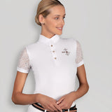 Fair Play "Cecile" Rose Gold Lace Short Sleeve Show Shirt - Fair Play - Equiluxe Tack