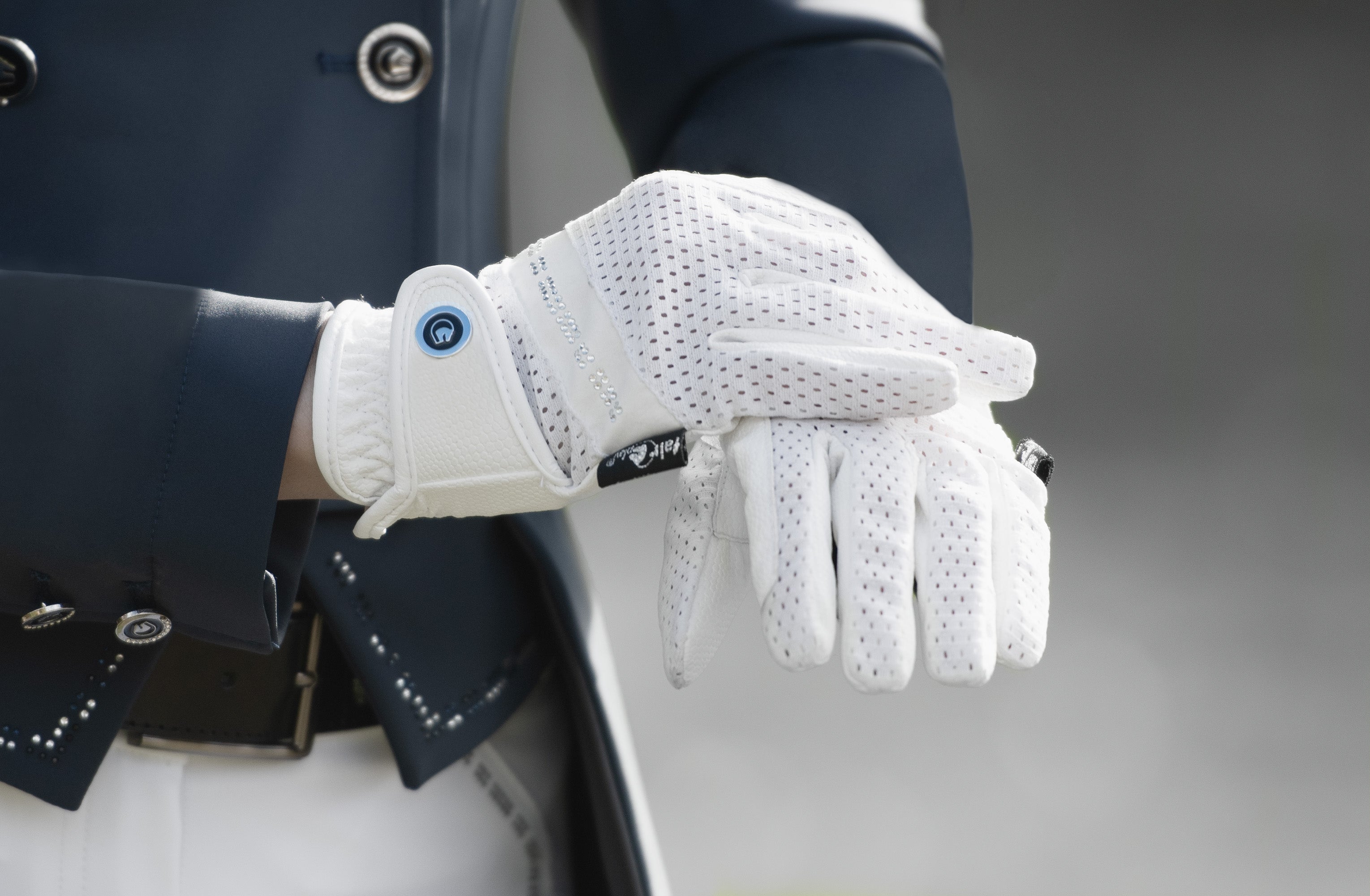 Fair Play "Flash" Mesh & Leather Crystal Gloves - Fair Play - Equiluxe Tack