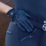 Fair Play "Flash" Mesh & Leather Crystal Gloves - Fair Play - Equiluxe Tack