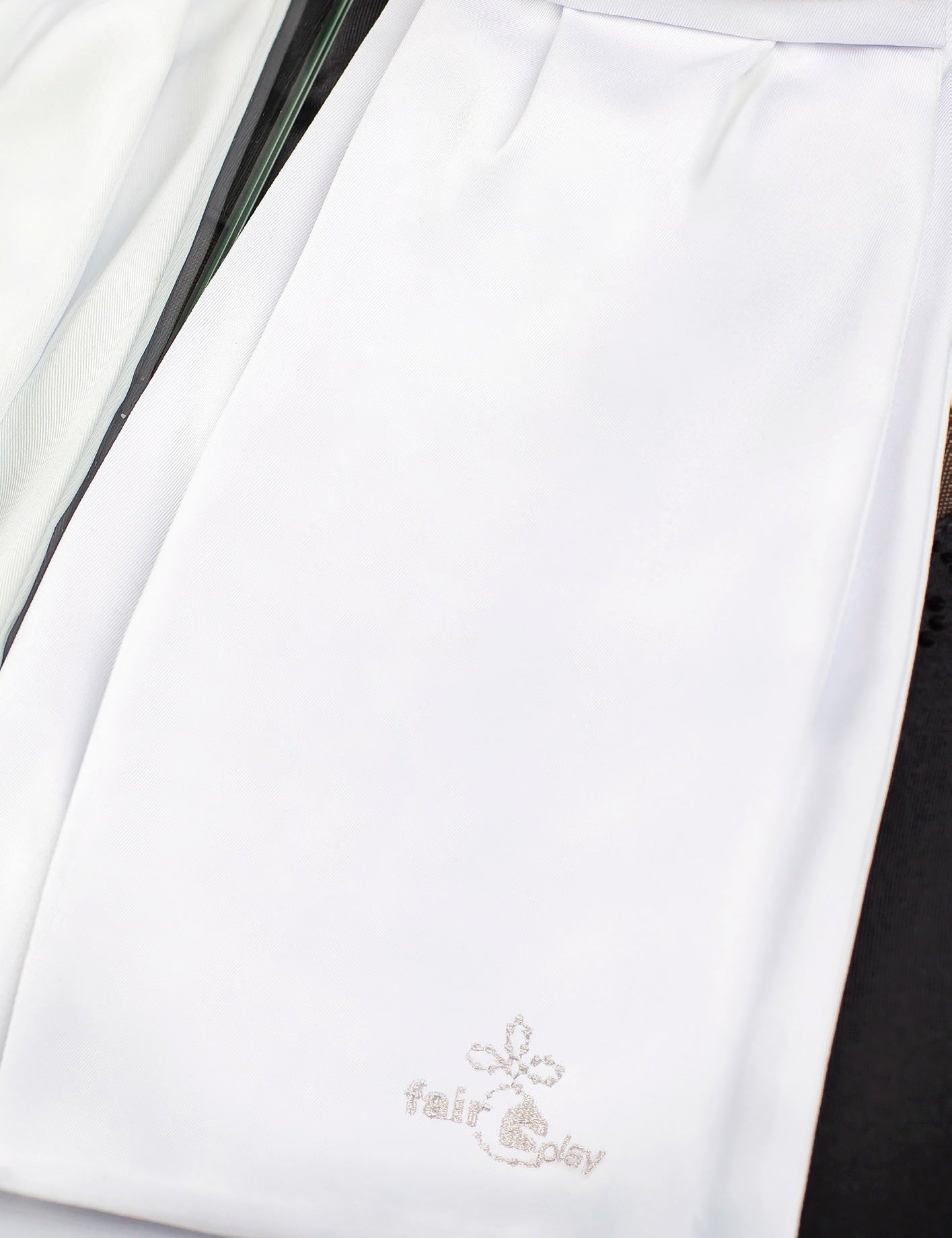 Fair Play "Florina" Ready Tied Stock Tie - White - Fair Play - Equiluxe Tack