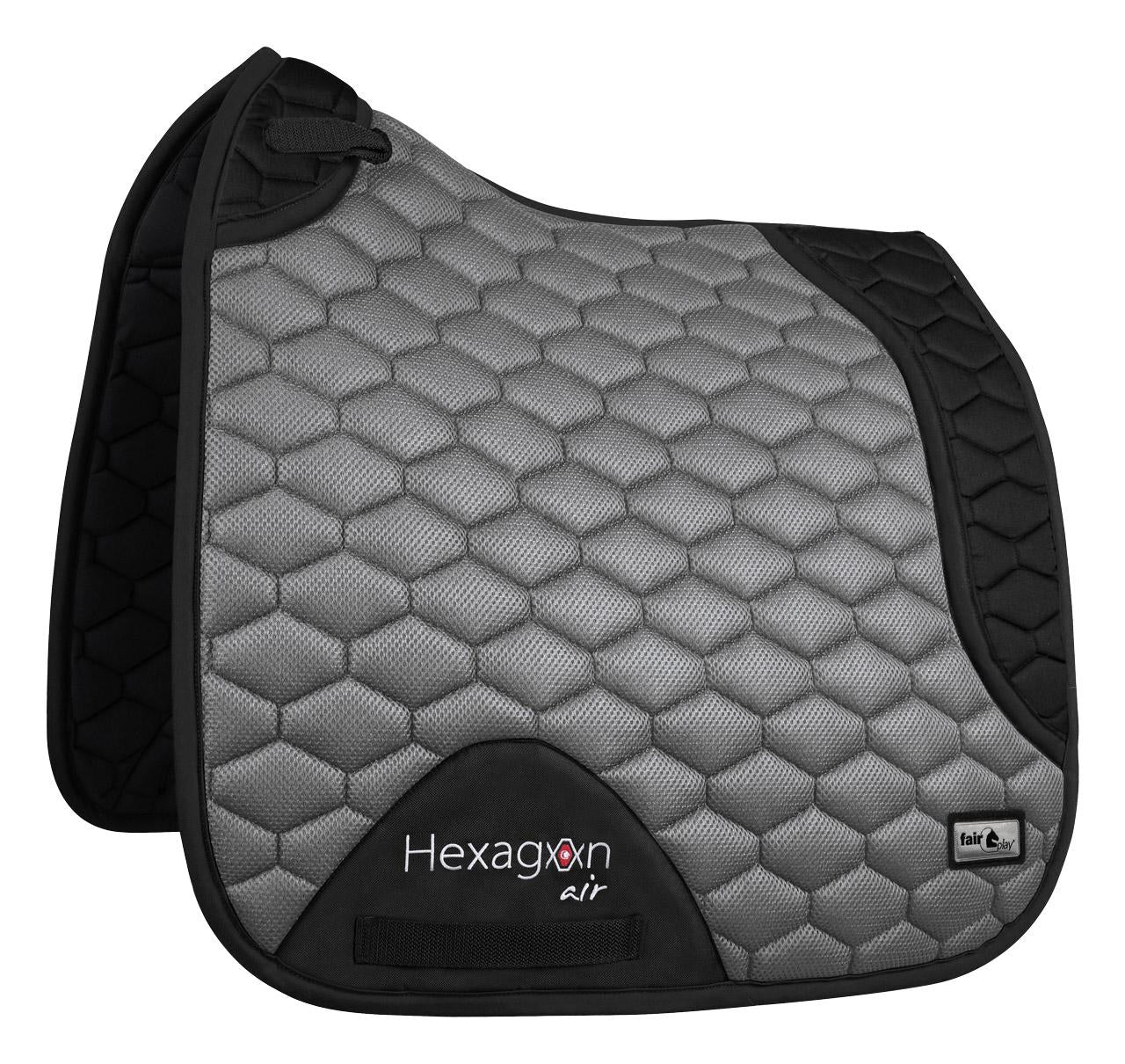 Fair Play Grey & Black "Hexagon Air Mesh" Jump & Dressage Pad - Fair Play - Equiluxe Tack