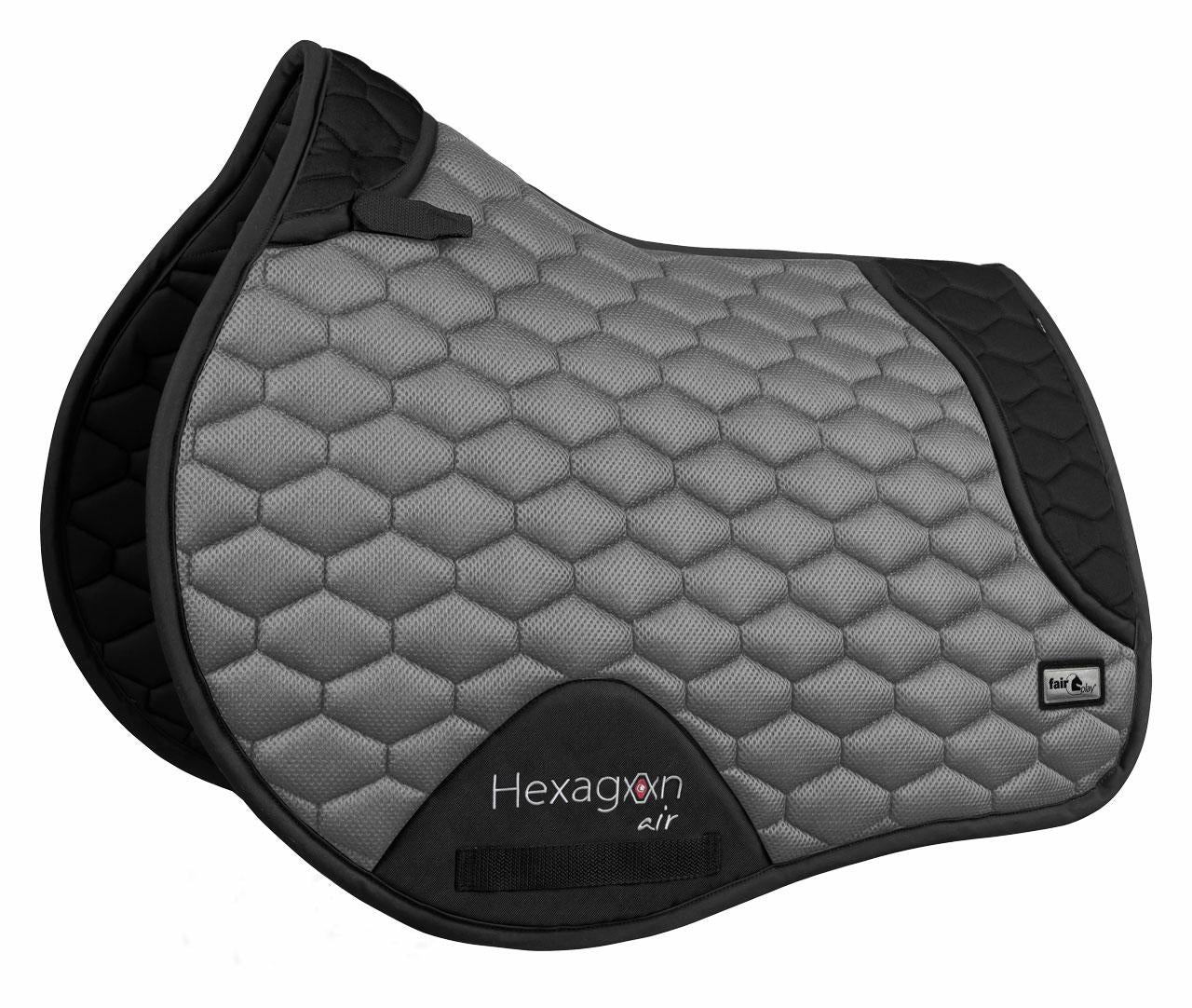 Fair Play Grey & Black "Hexagon Air Mesh" Jump & Dressage Pad - Fair Play - Equiluxe Tack