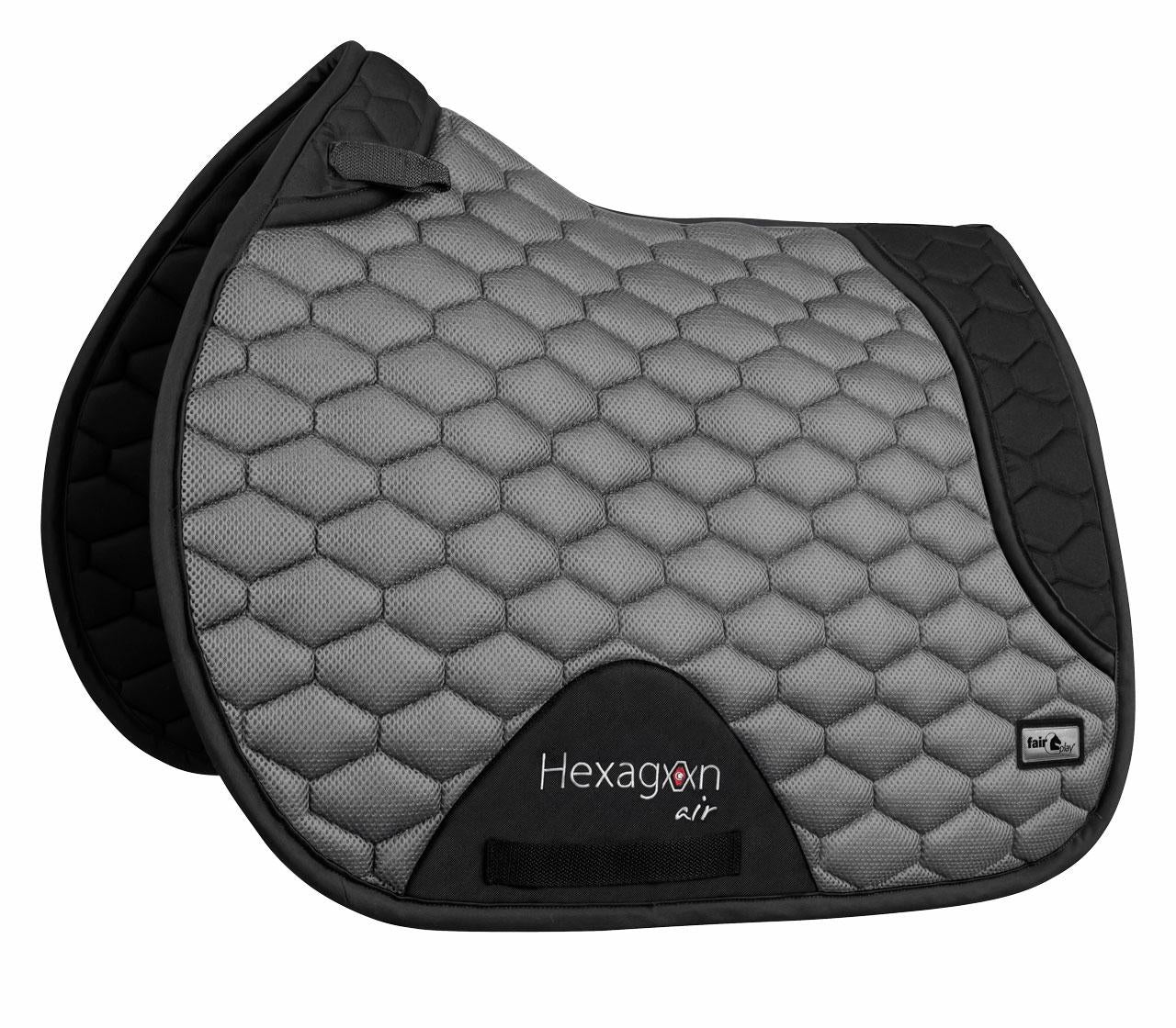 Fair Play Grey & Black "Hexagon Air Mesh" Jump & Dressage Pad - Fair Play - Equiluxe Tack