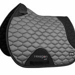 Fair Play Grey & Black "Hexagon Air Mesh" Jump & Dressage Pad - Fair Play - Equiluxe Tack