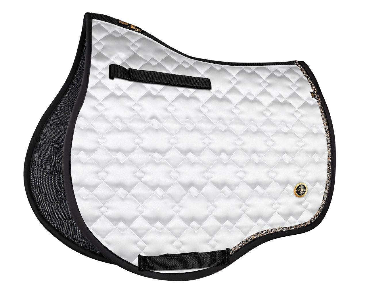 Fair Play "Hematite" Close Contact Saddle Pad - White - Fair Play - Equiluxe Tack