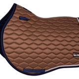 Fair Play "Hexagon Pearl" Taupe & Navy Saddle Pad - Jump & Dressage - Fair Play - Equiluxe Tack