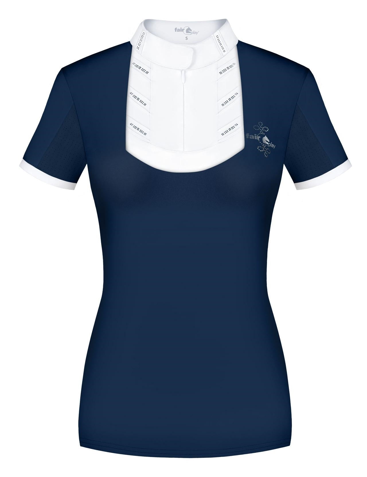 Fair Play "Ingrid" Short Sleeve Bib Crystal Show Shirt - Fair Play - Equiluxe Tack