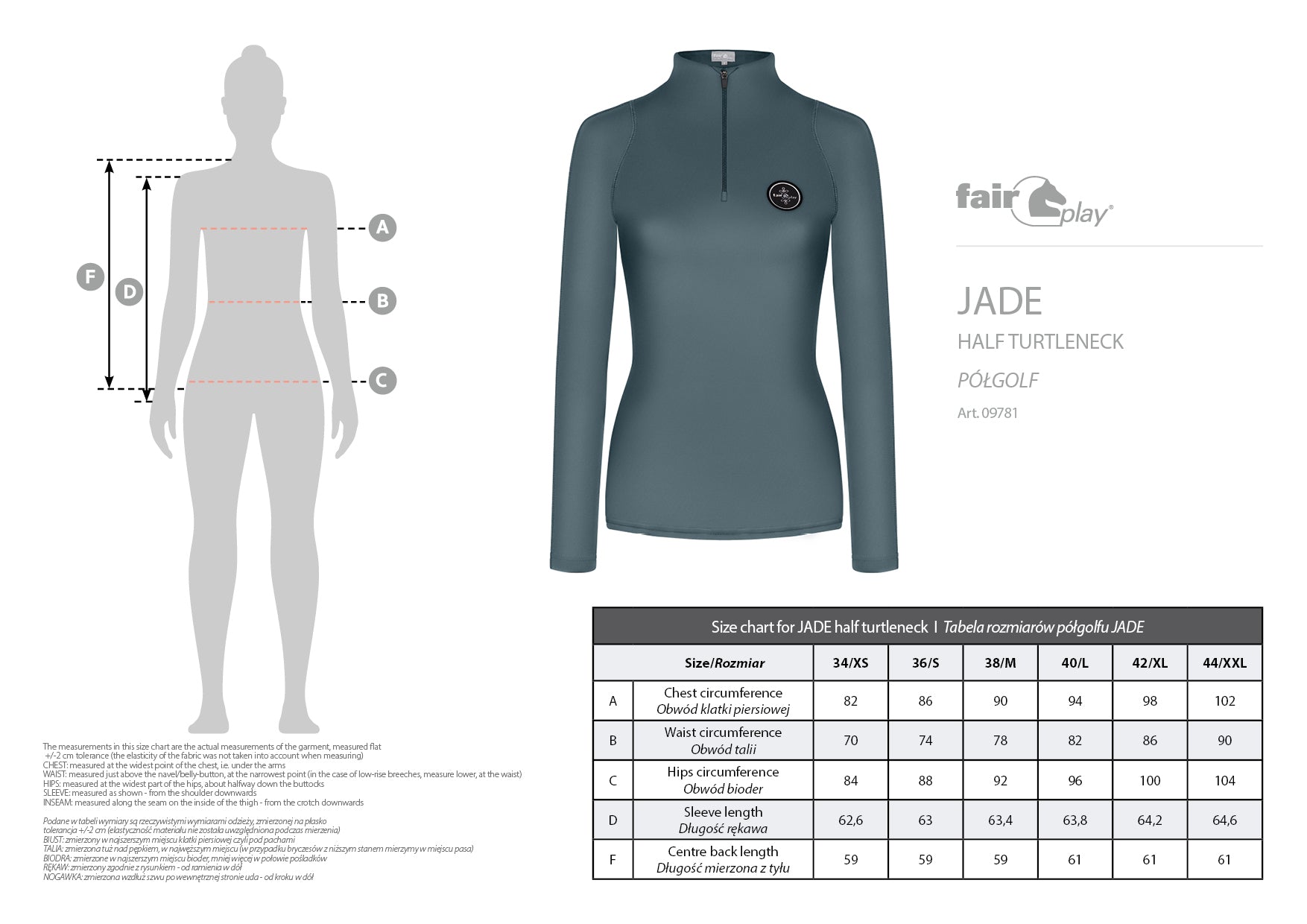 Fair Play "Jade" Taupe Grey Mock Turtleneck Riding Shirt - Fair Play - Equiluxe Tack