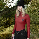 Fair Play "Jade" Terra Red Mock Turtleneck Riding Shirt - Fair Play - Equiluxe Tack