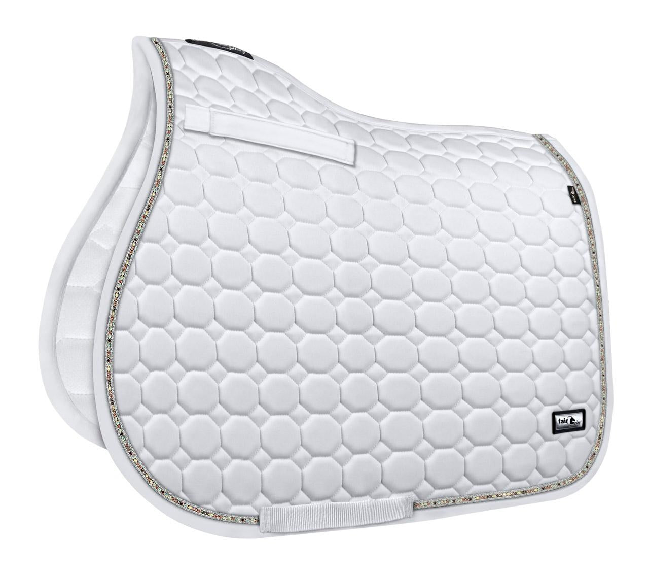 Fair Play "Jaspar" White Saddle Pad - Dressage & Jump - Fair Play - Equiluxe Tack