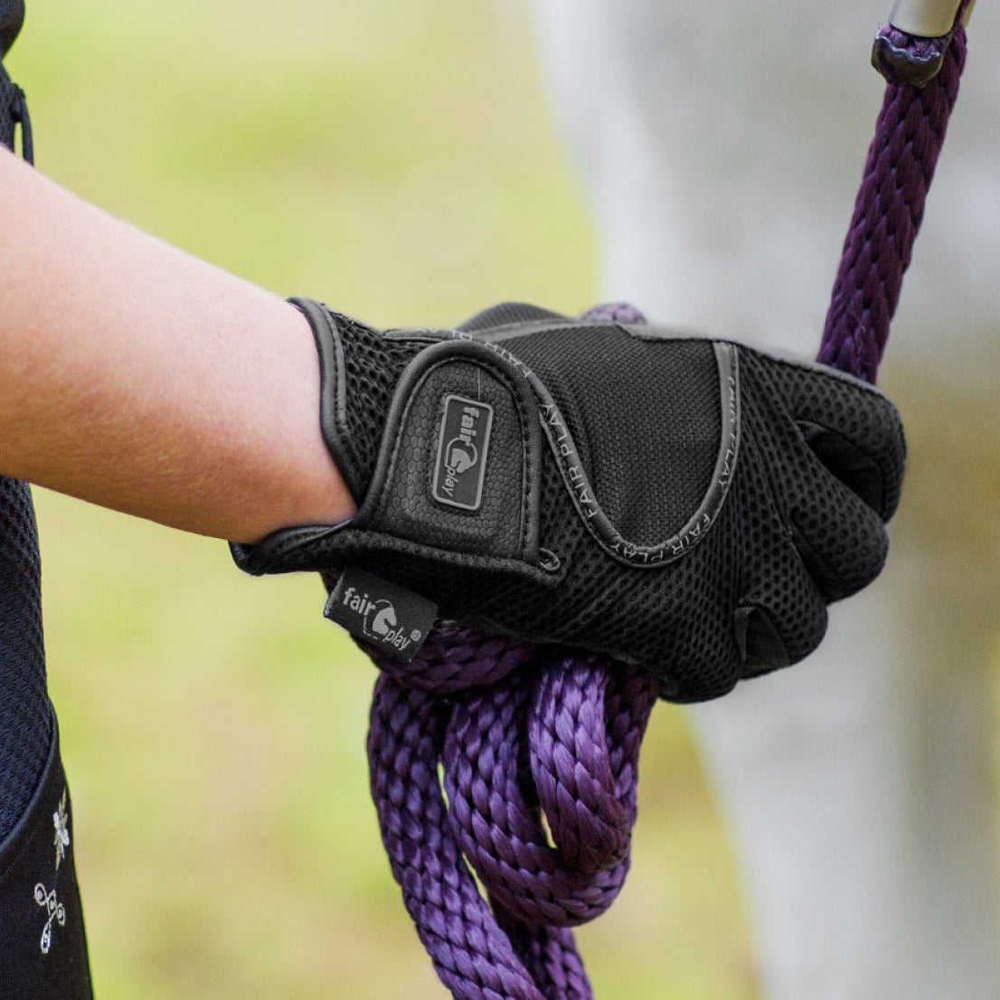 Fair Play "Lola" Leather & Mesh Riding Gloves - Fair Play - Equiluxe Tack