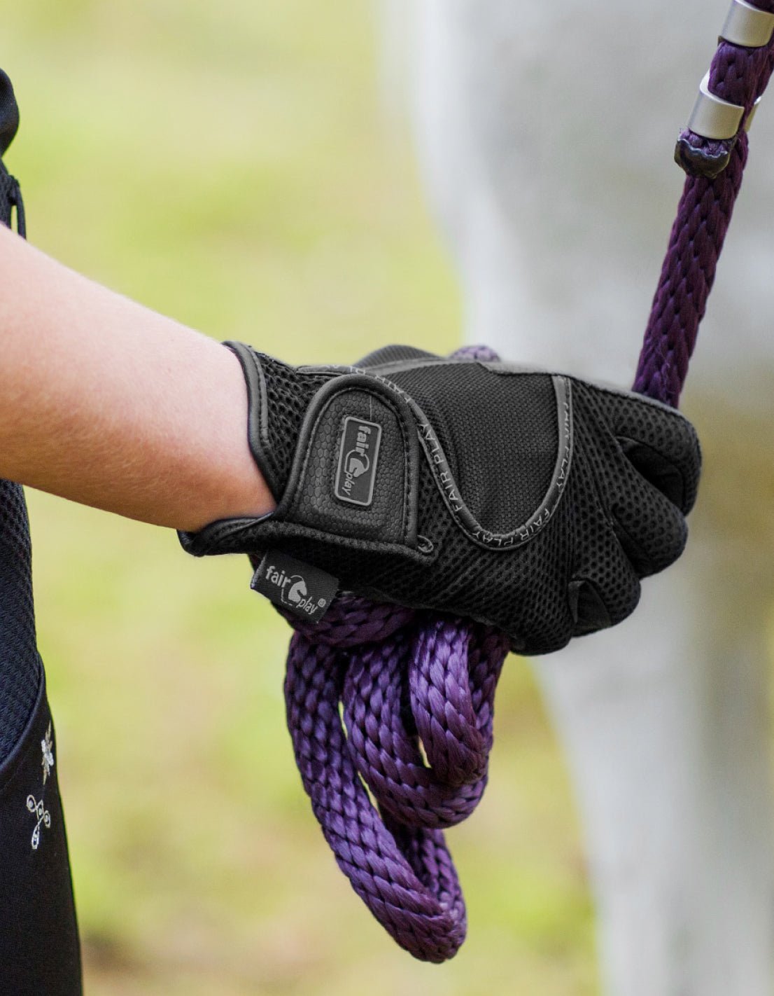 Fair Play "Lola" Leather & Mesh Riding Gloves - Fair Play - Equiluxe Tack