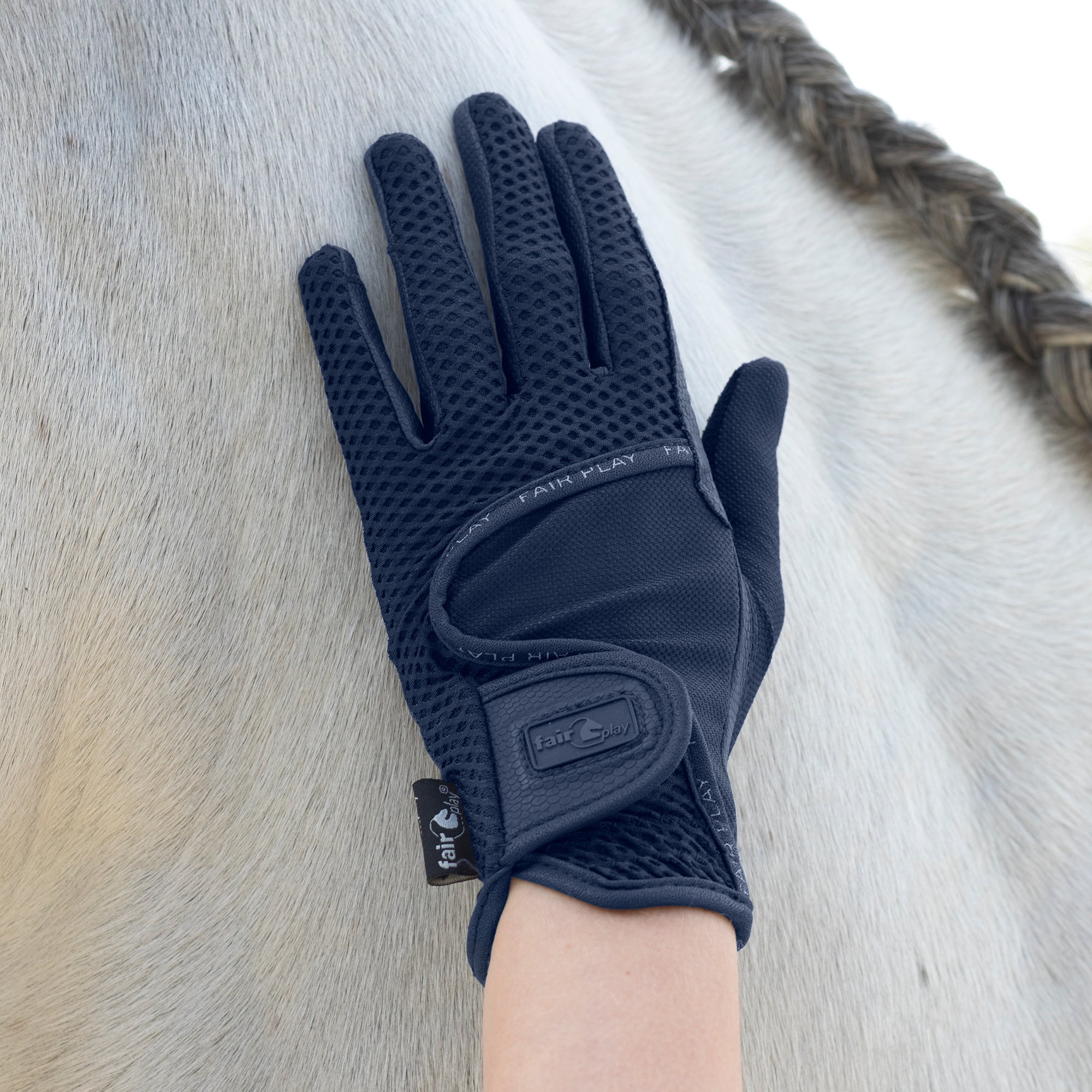 Fair Play "Lola" Leather & Mesh Riding Gloves - Fair Play - Equiluxe Tack