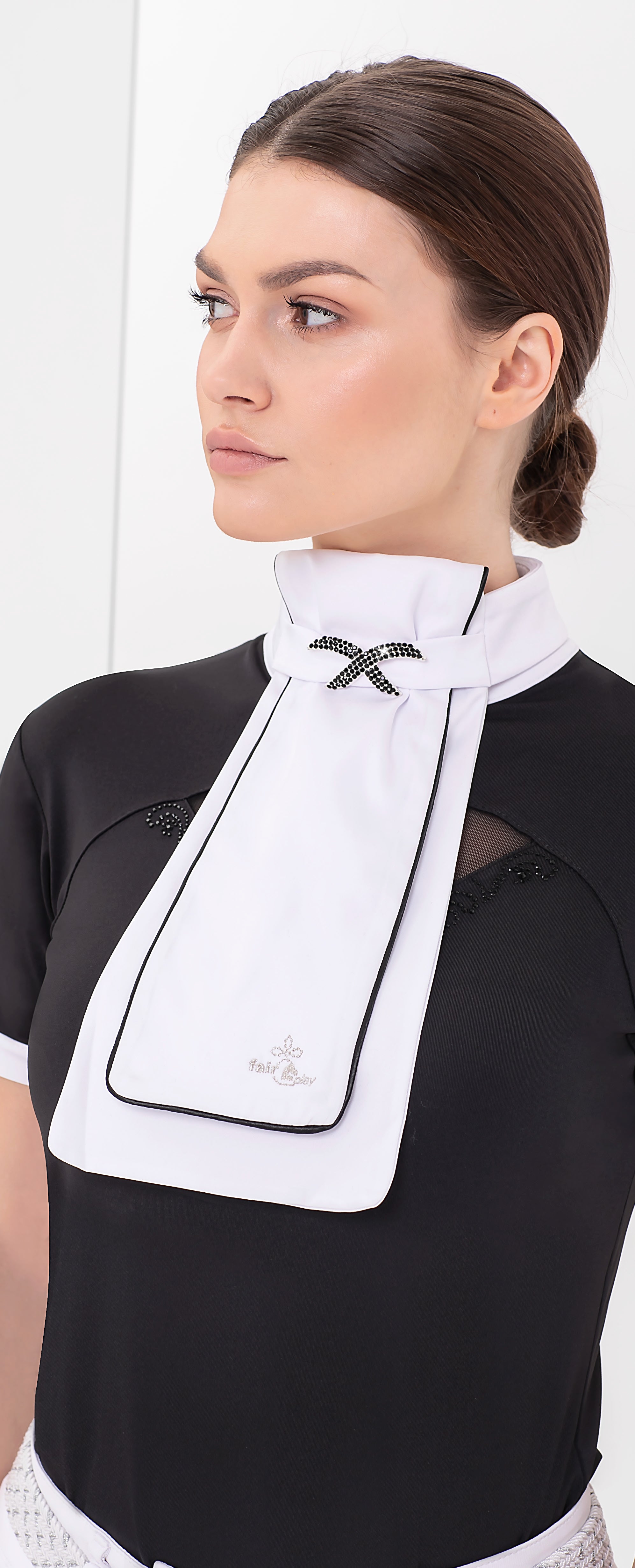 Fair Play "Luxy" Ready Tied Stock Tie - White & Black - Fair Play - Equiluxe Tack