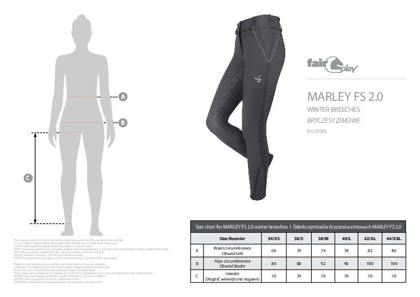 Fair Play "Marley" High Waist Full Seat Breeches - 6 colors - Fair Play - Equiluxe Tack